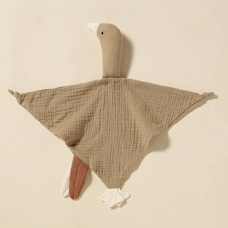 Cartmela Pure Cotton Baby Bib with Plush Goose