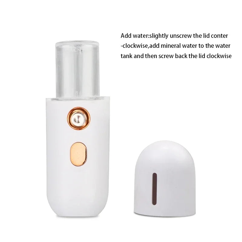 Mini Nano Facial Steamer – Portable USB Rechargeable Humidifier & Beauty Spray