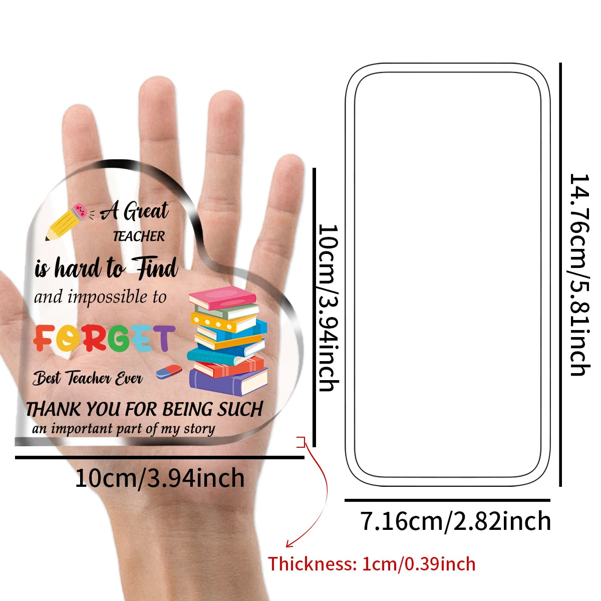 Teacher Appreciation Acrylic Plaque – Thank You Gift Keepsake