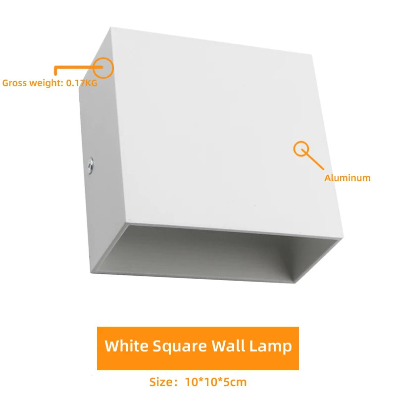 2-Pack LED Wall Sconces – 6W Modern Up Down Indoor Wall Lights