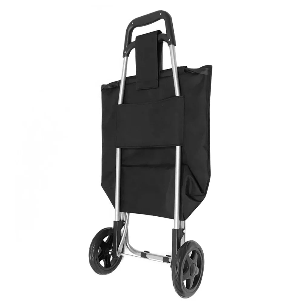 Folding Shopping Cart – Portable Wheeled Trolley with 30kg Load
