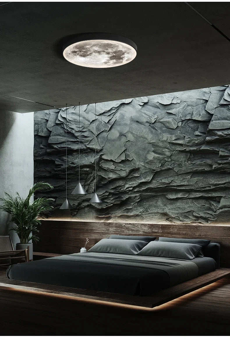 Modern 3D Moon LED Wall Lamp – Bedroom & Living Room Light