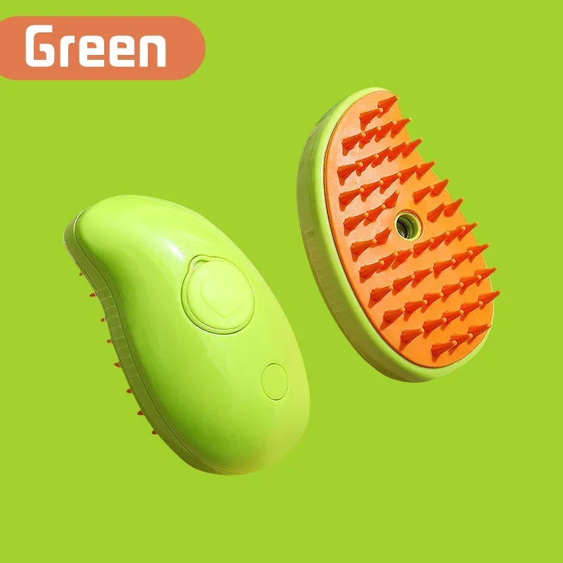 USB 3-in-1 Pet Grooming Brush – Steam, Shedding & Massage Tool