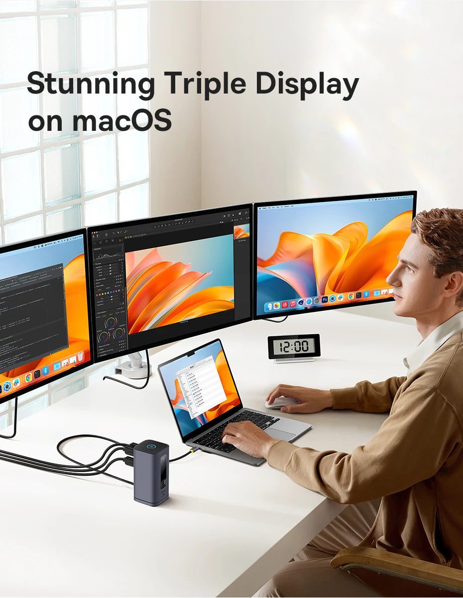 USB-C 11-in-1 Hub – 4K HDMI, DP Triple Display, 100W PD Dock