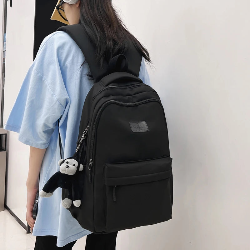 Fashion Waterproof Nylon Backpack – Schoolbag for Teens & Students