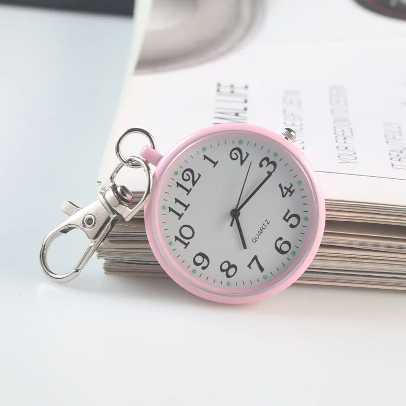 Mini Quartz Pocket Watch with Keyring – Nurse, Student, Gift Watch