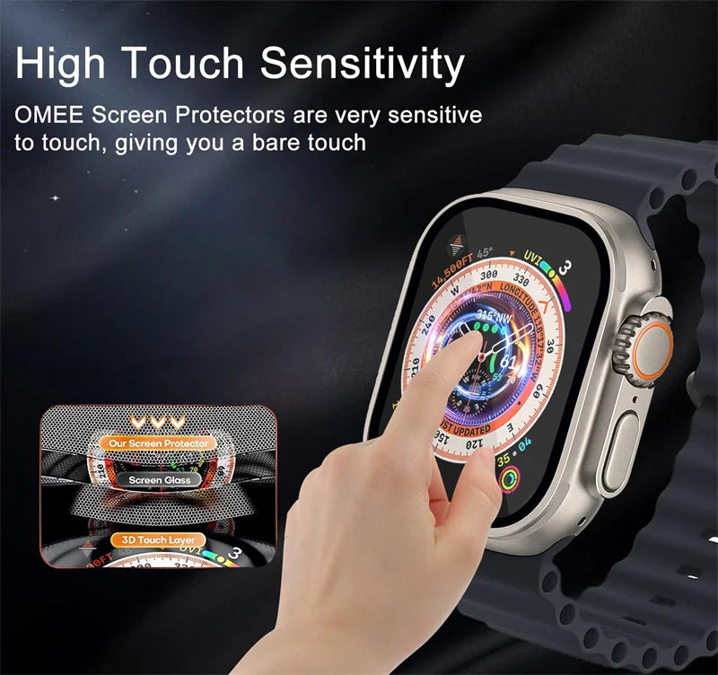 3D Screen Protector Film for Apple Watch Series 9–1, SE, Ultra 2