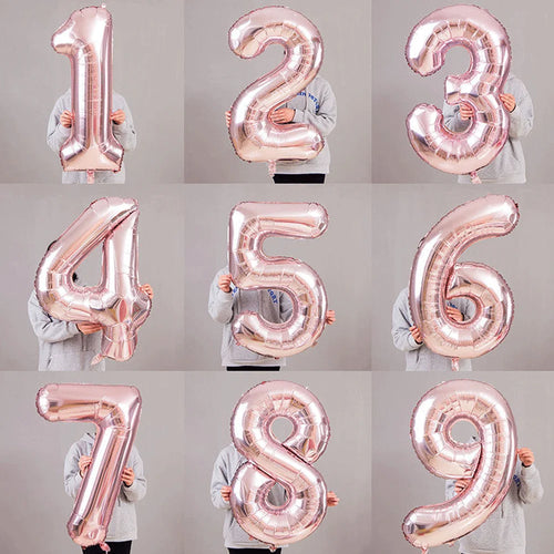 32" Foil Number Balloons 0–9 – Birthday & Party Decorations