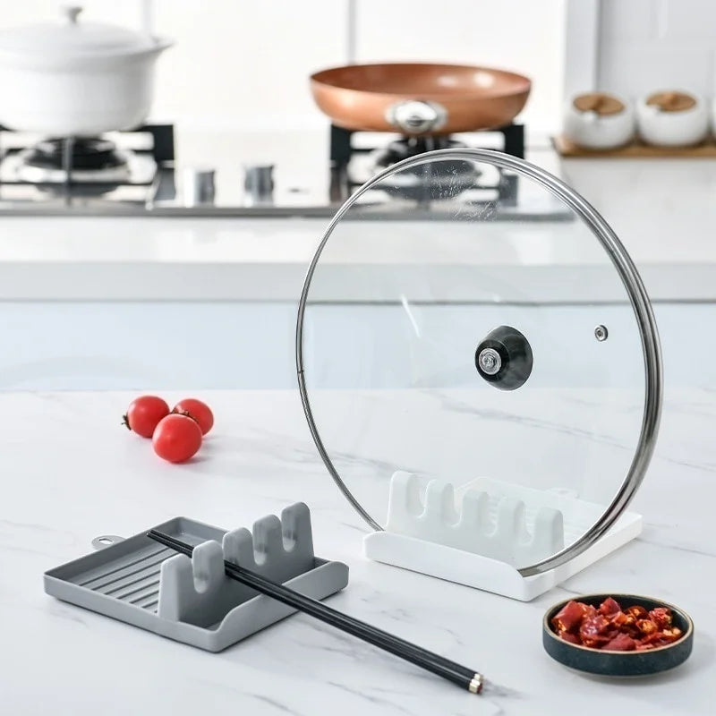 Kitchen Utensil Holder – Non-Slip Spoon & Spatula Rest Organizer