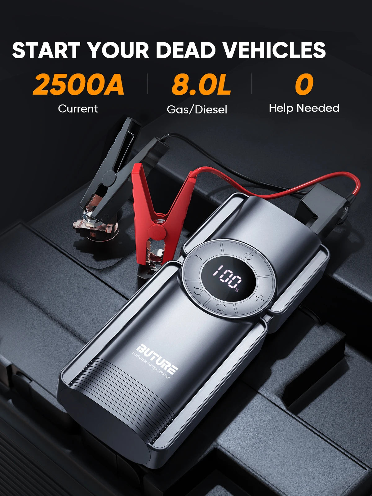 4-in-1 Jump Starter – 150PSI Air Compressor & 20000mAh Power Bank