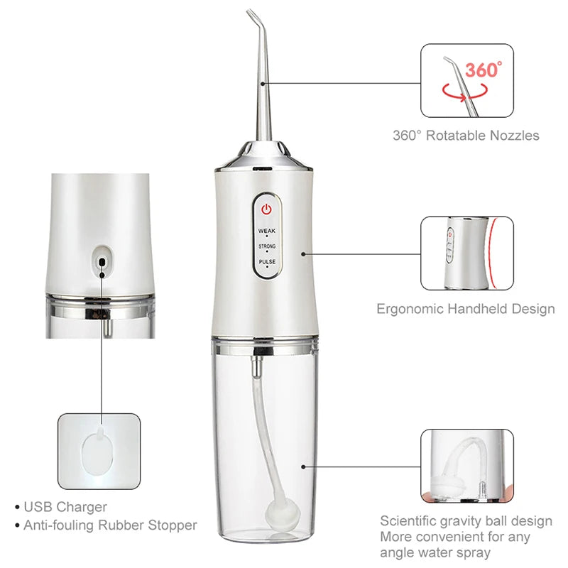 Portable Electric Water Flosser – Rechargeable Oral Irrigator