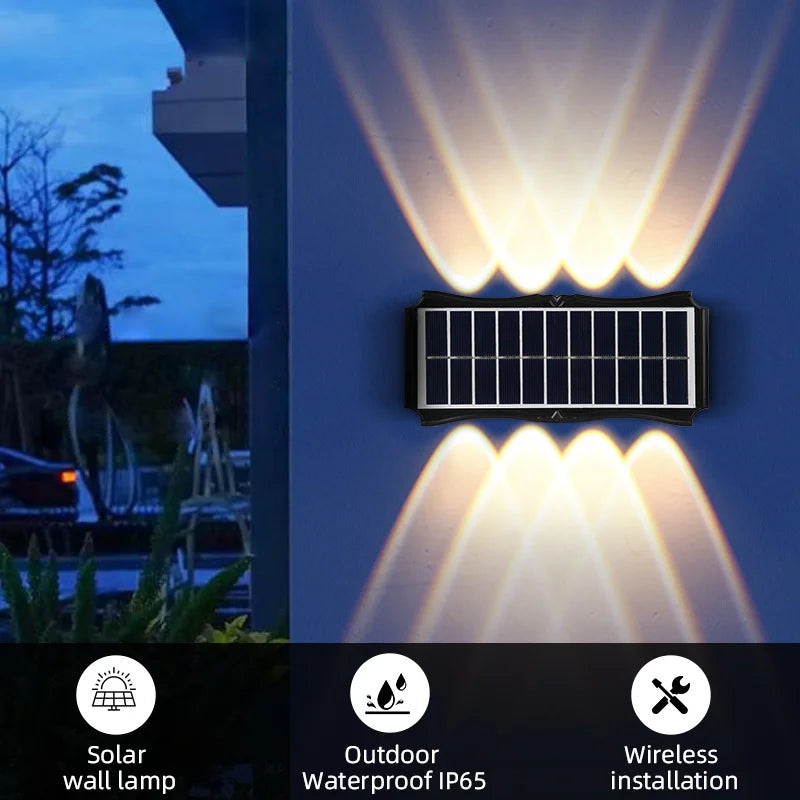 Solar LED Outdoor Wall Light – Waterproof Up & Down Lamp