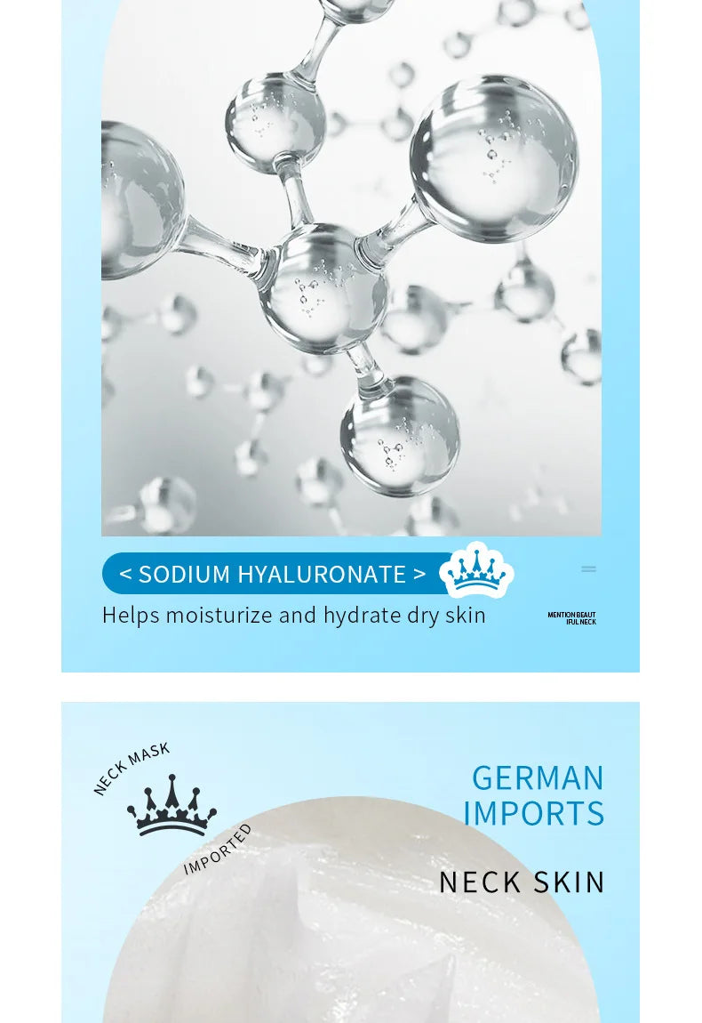SADOER Hyaluronic Acid Neck Mask – Collagen Firming Care, 10pcs