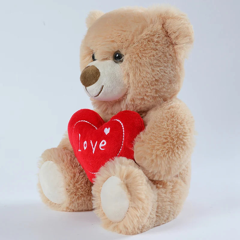 25CM Heart Bear & Dog Plush Toy – Valentine’s Gift