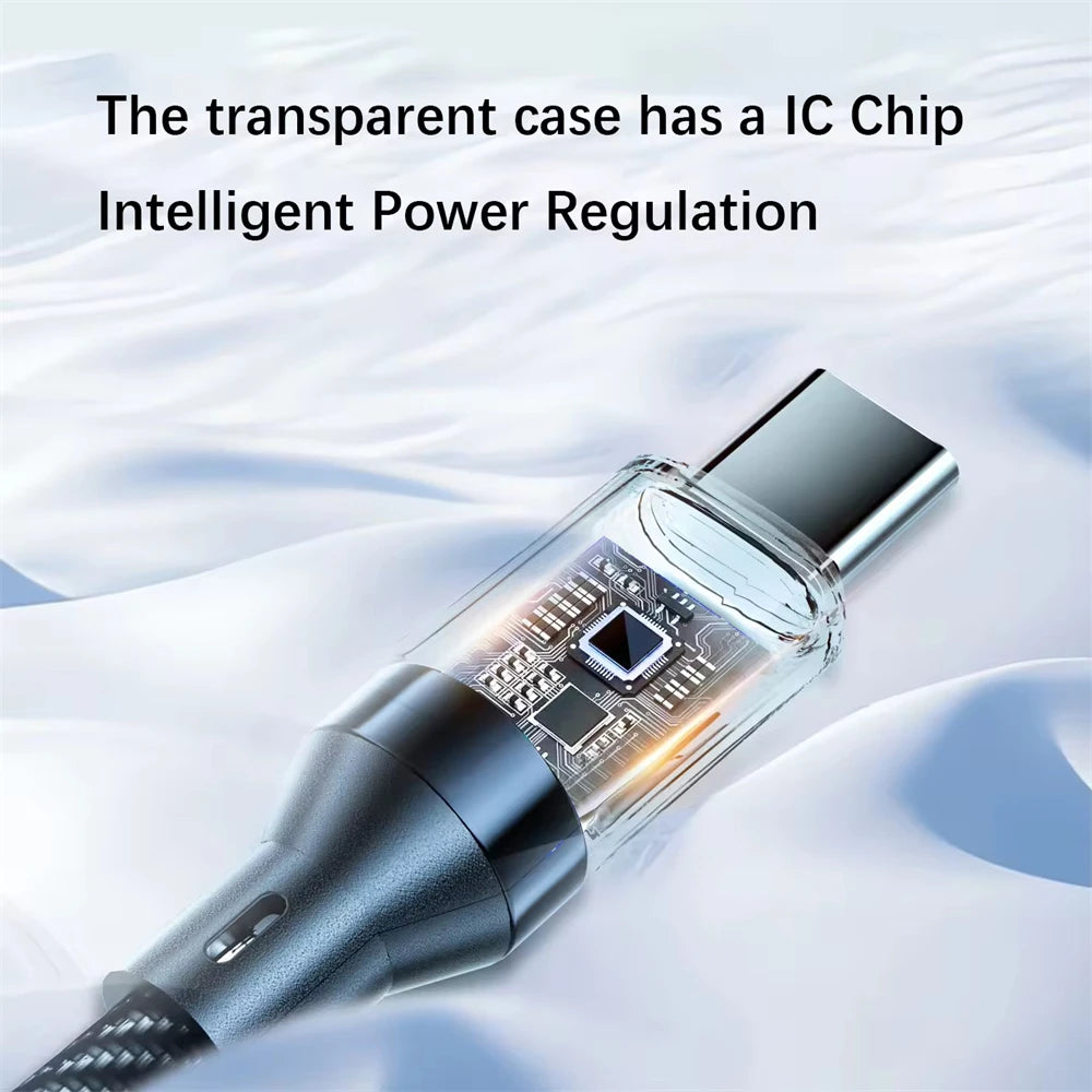 NNBILI 120W Type-C Cable – Fast Charging with LED Display
