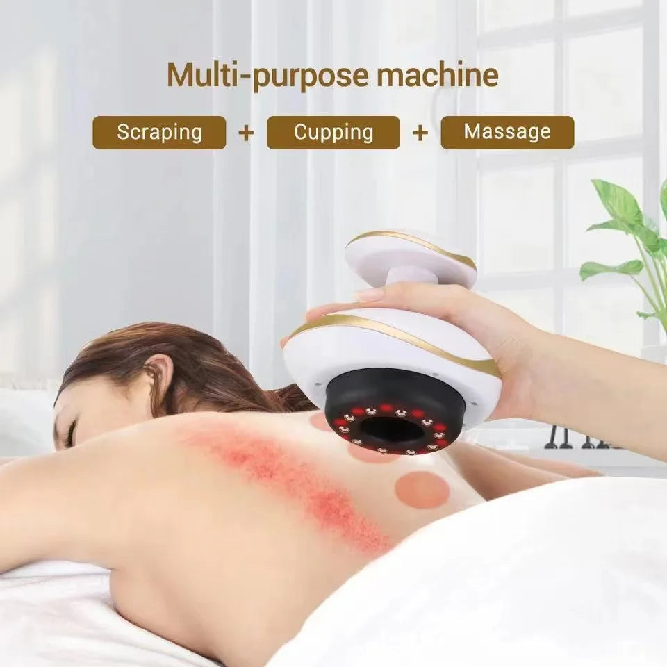 Electric Guasha Cupping Massager – Vacuum Heating Anti-Cellulite Tool