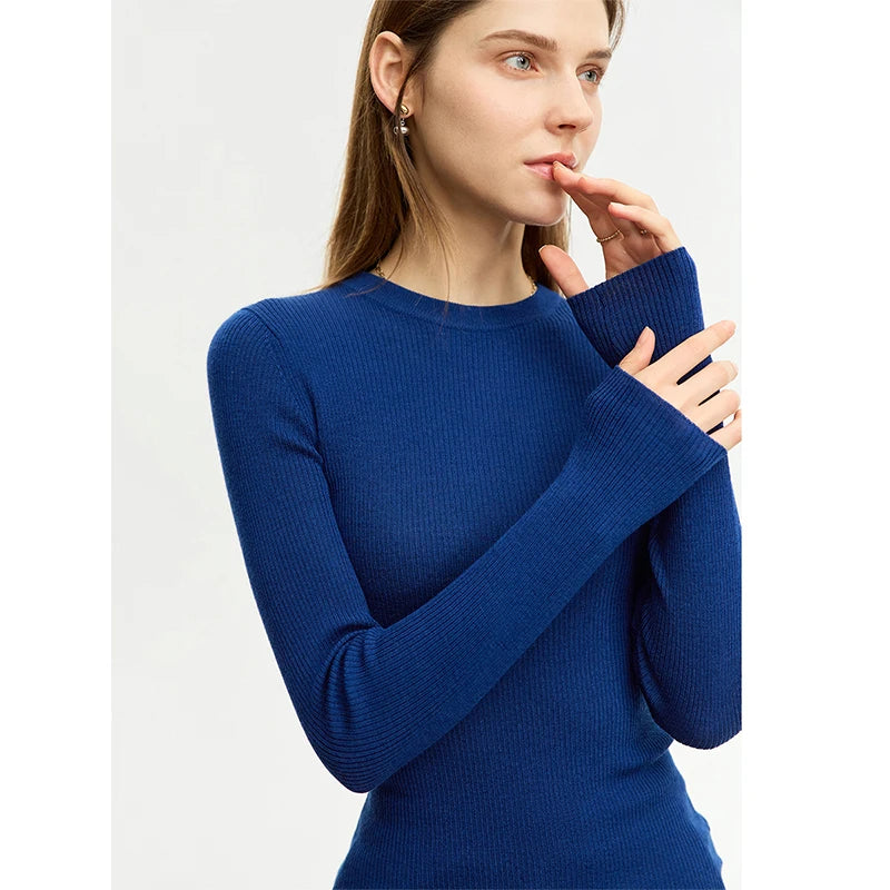 Women’s Slim Fit Turtleneck Sweater – Warm High Elastic Pullover