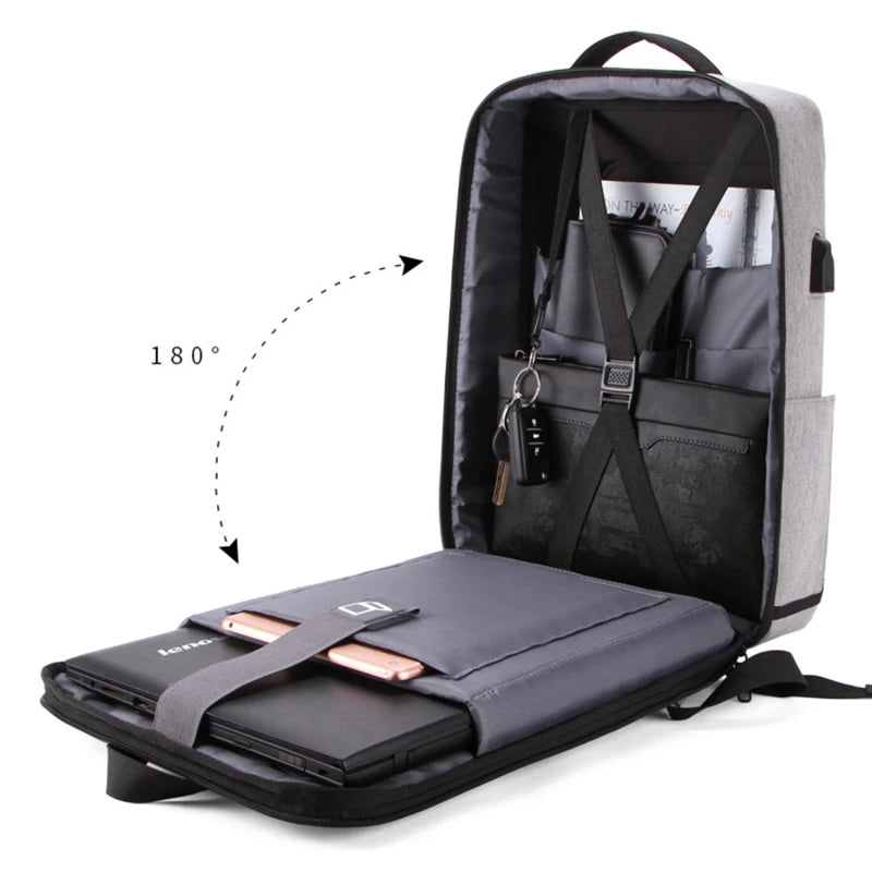 Cartmela Hard Shell Anti-Theft Laptop Backpack for Men