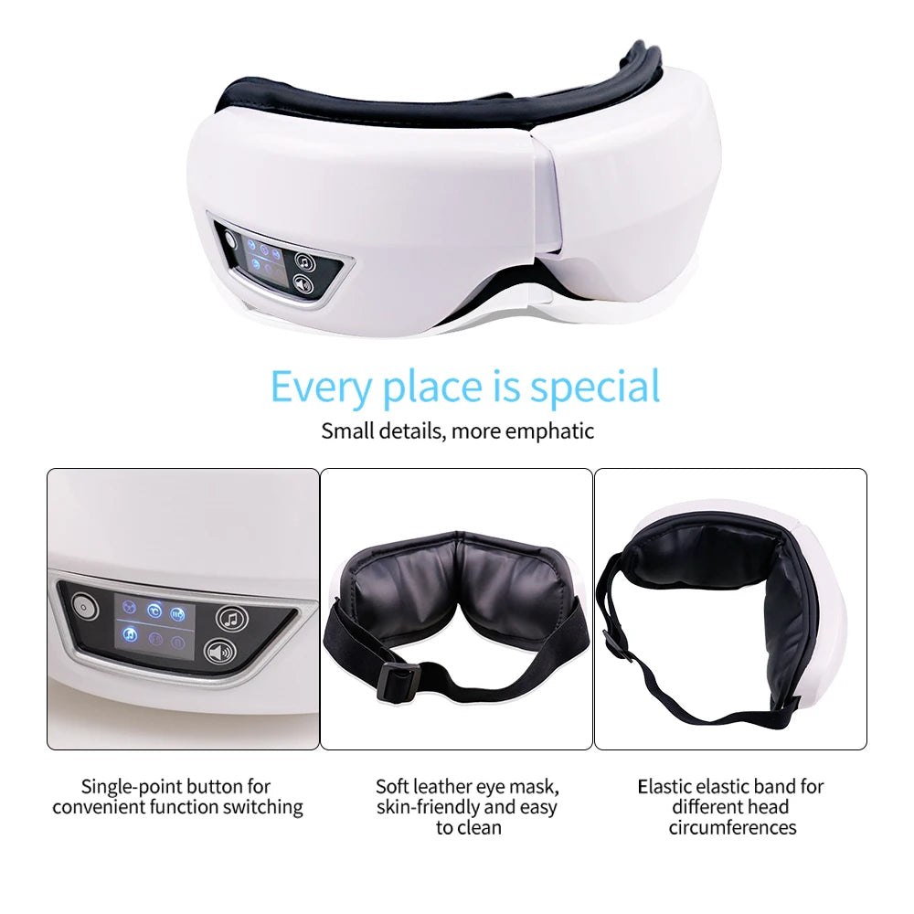 Cartmela Eye Massager with Air Pressure, Heat & Vibration