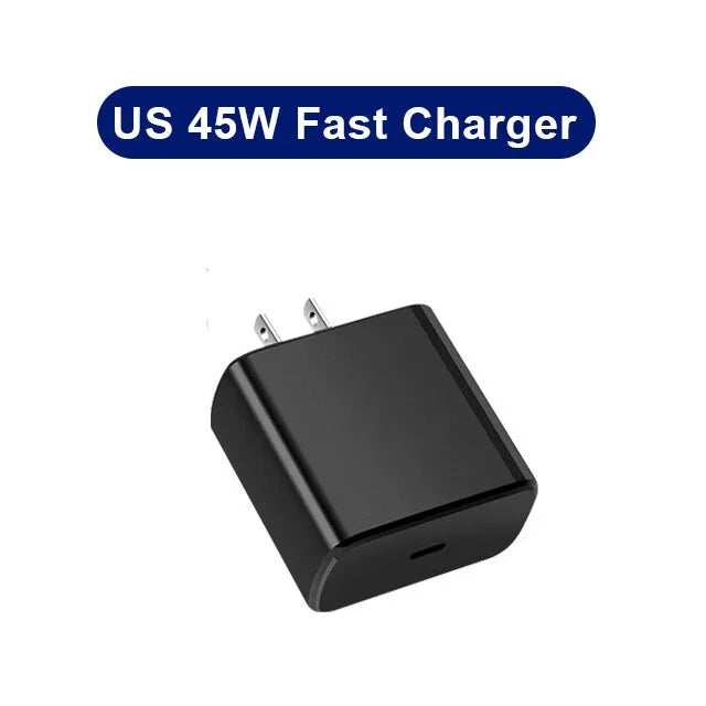 PD 45W USB-C Wall Charger – Fast Adapter for Samsung & iPhone 15