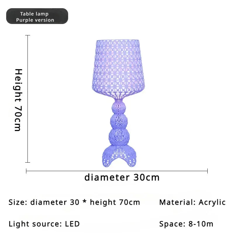 Italian Designer Hollow Goblet Acrylic Floor Lamp