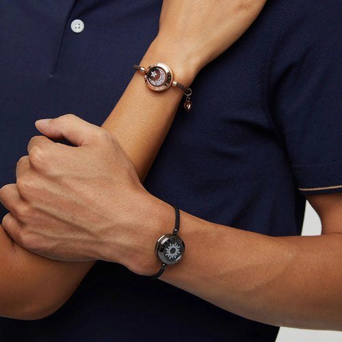 Long Distance Touch Bracelets – Sun & Moon Light-Up Couples Gift