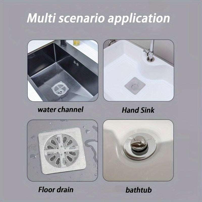 Disposable Shower Drain Hair Catchers – Mesh Stickers for Bathroom