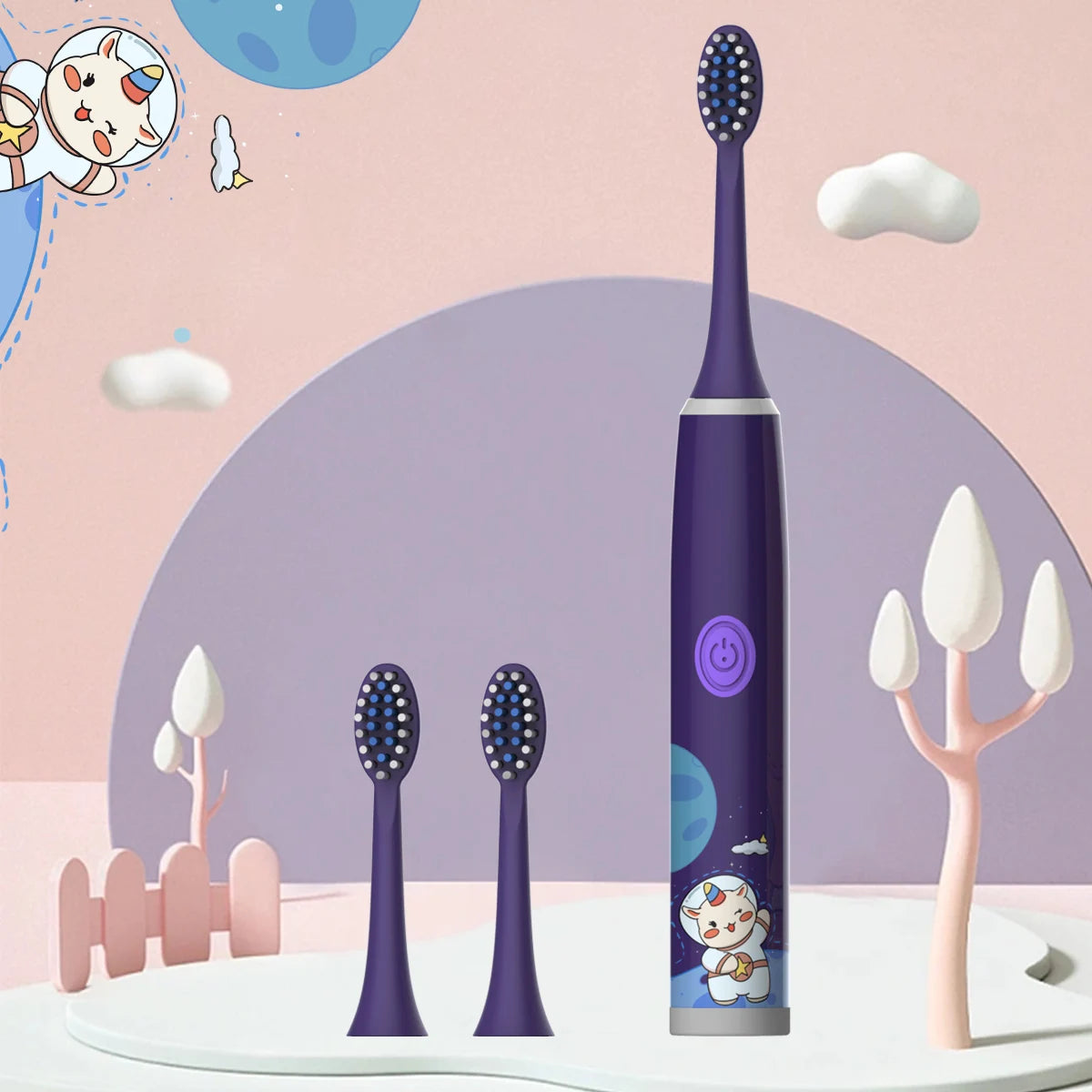 Kids Electric Toothbrush Cartoon Design