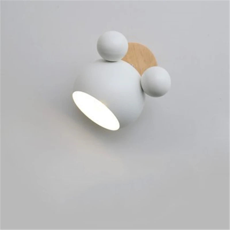 Nordic Mickey Wall Lamp – Cute Children's Bedroom Wall Light