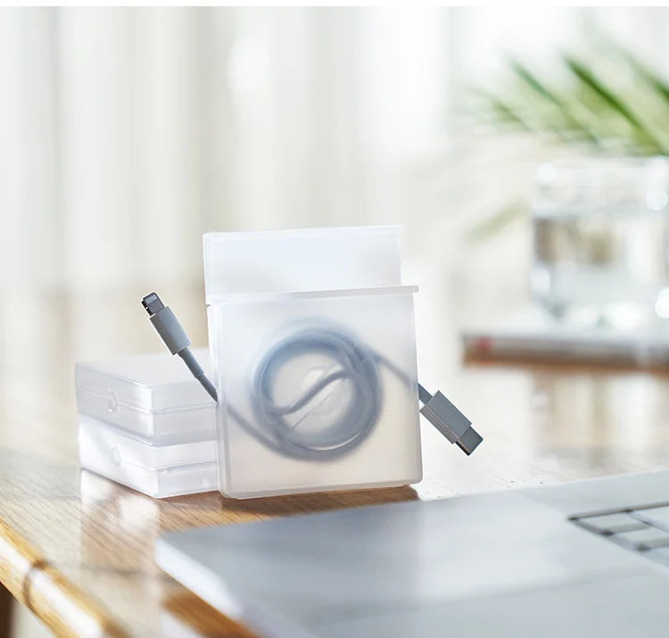 Portable Transparent Cable Organizer & Retractable Wire Winder