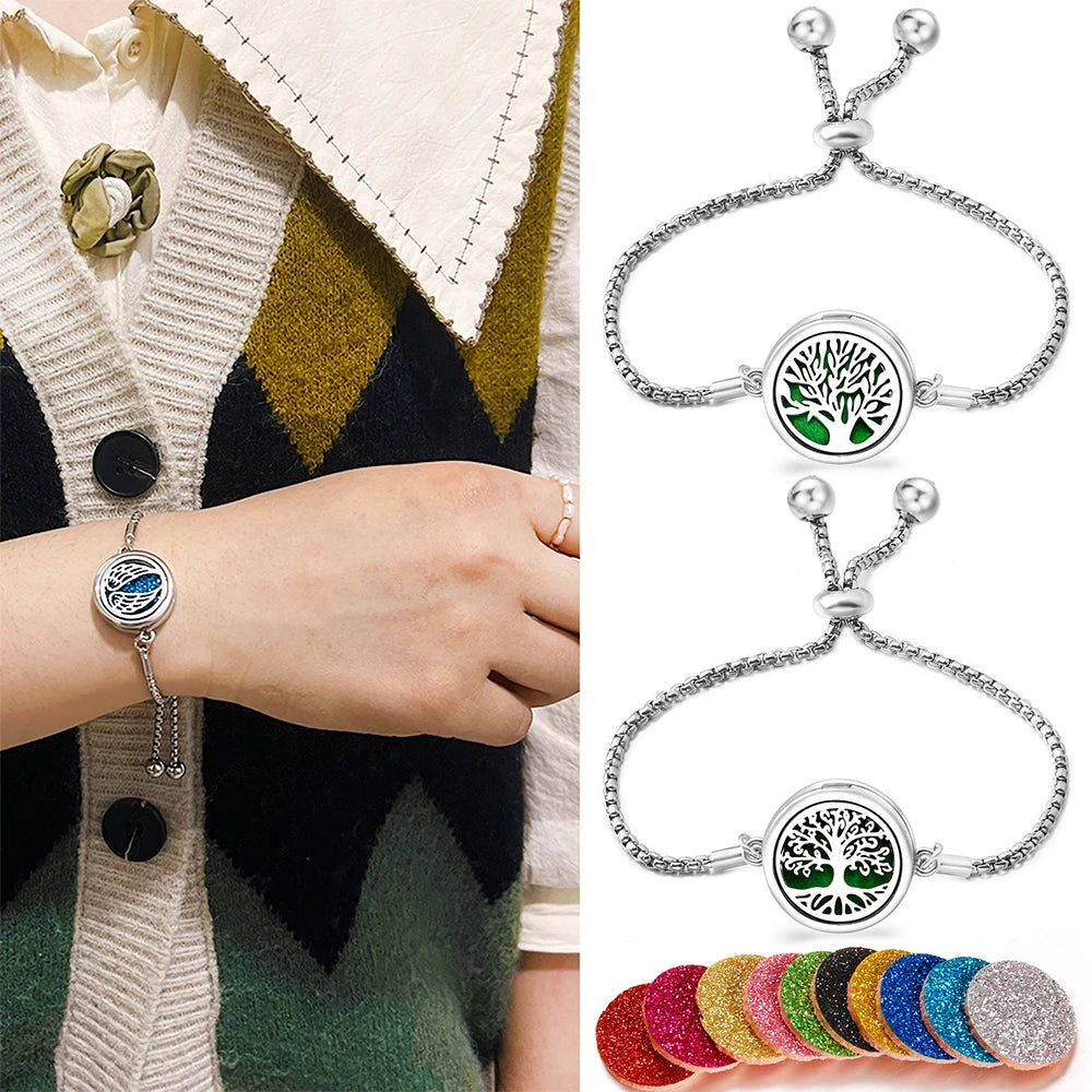 Flower of Life Aromatherapy Diffuser Bracelet for Essential Oils