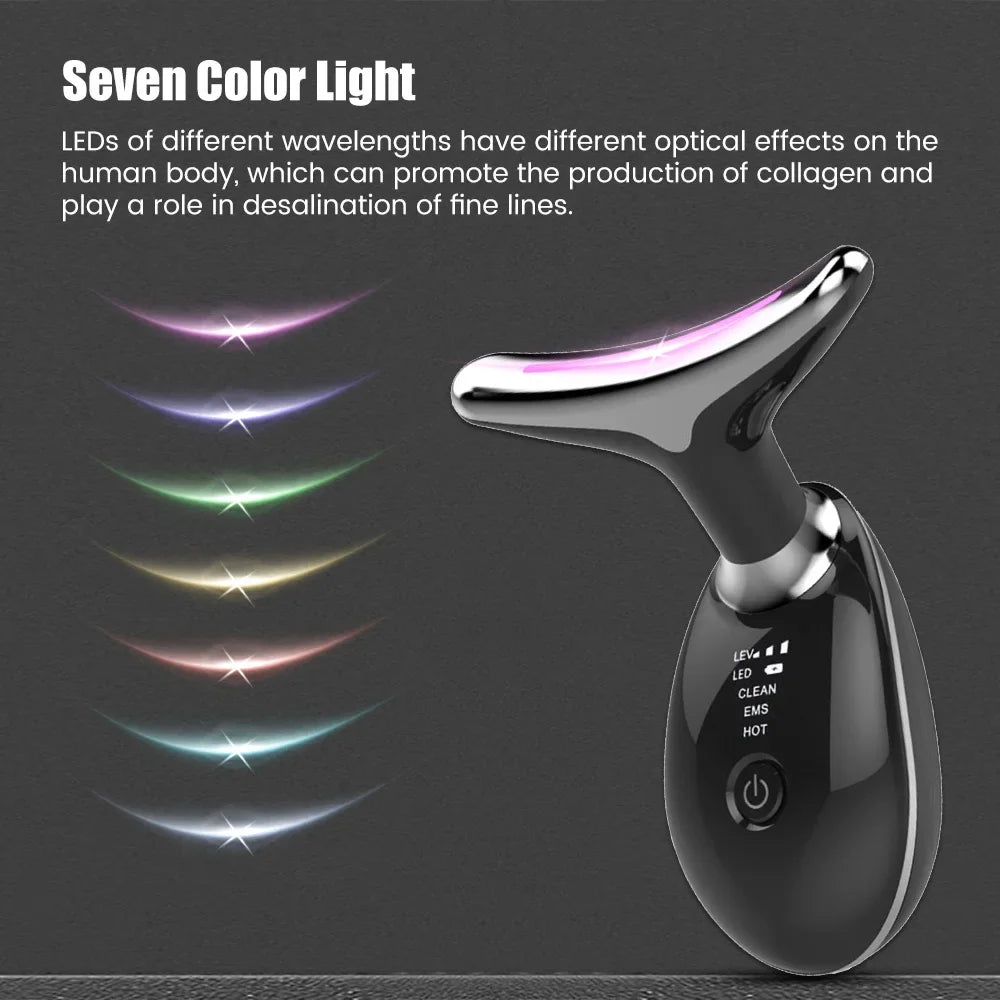 EMS Face & Neck Lift Device – LED Therapy & Anti-Wrinkle Massager