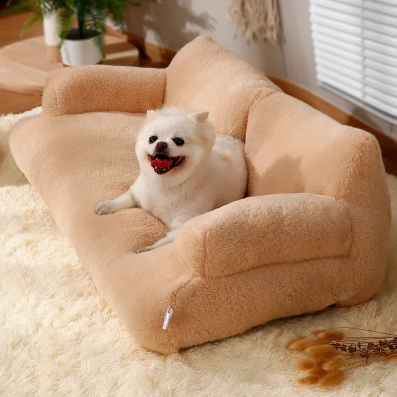 Plush Cat & Dog Bed – Washable, Warm, Cozy Pet Nest Sofa