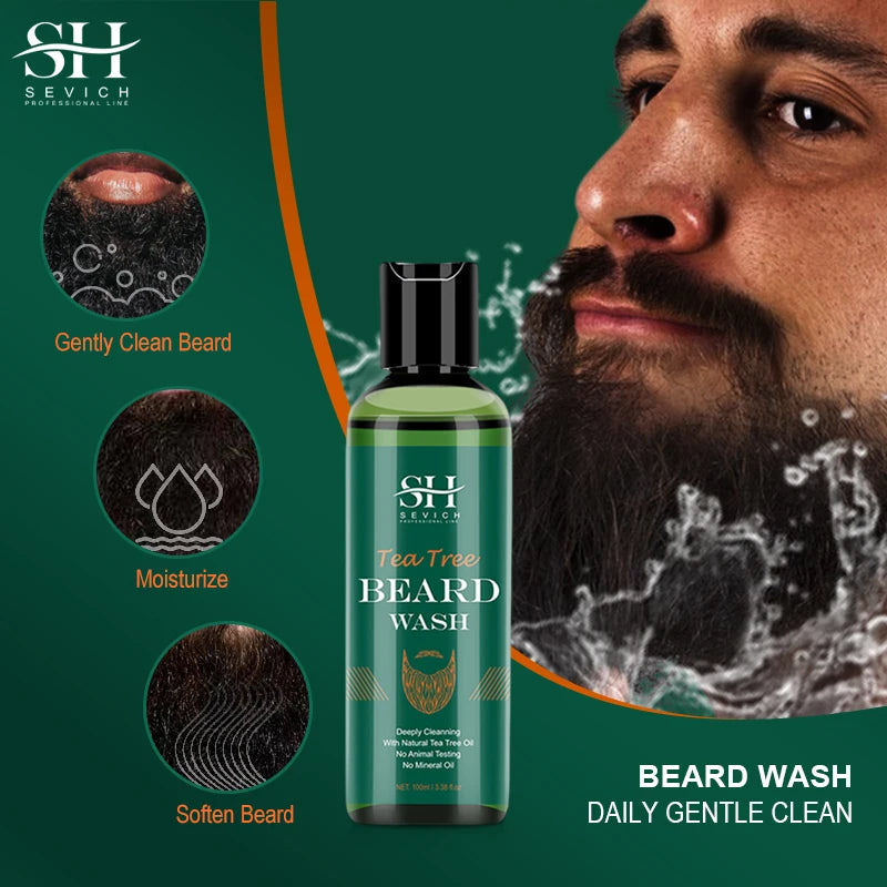 Beard Growth Kit for Men – Oil, Shampoo & Moustache Care Set