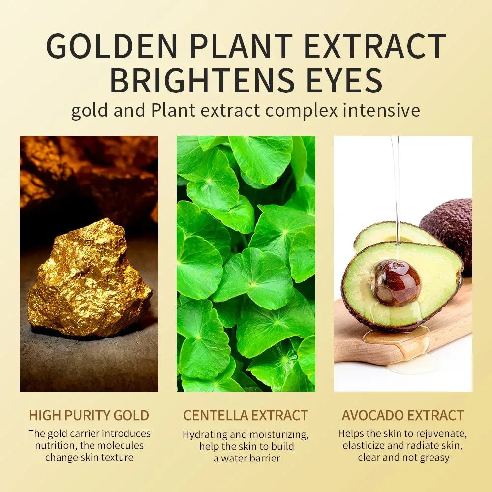Avocado & Gold Eye Mask Patches – Anti-Wrinkle & Dark Circles