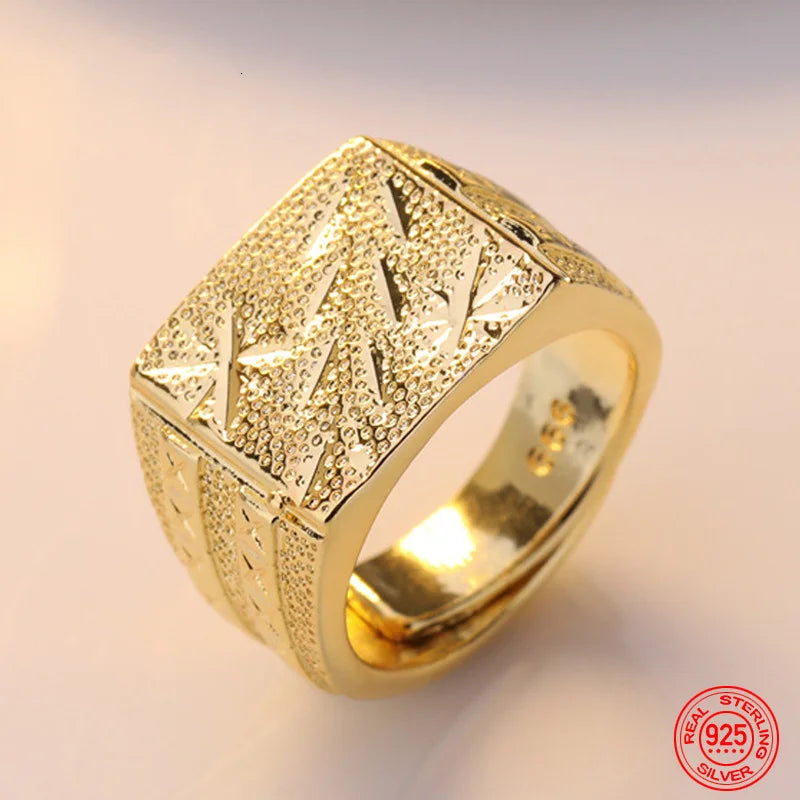 Adjustable 24K Gold Ring – Unisex Engagement & Wedding Jewelry