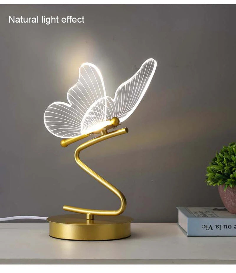 Cartmela Nordic LED Desk Lamp – Butterfly
