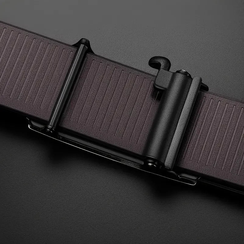 Stylish Men’s PU Leather Belt Automatic Buckle