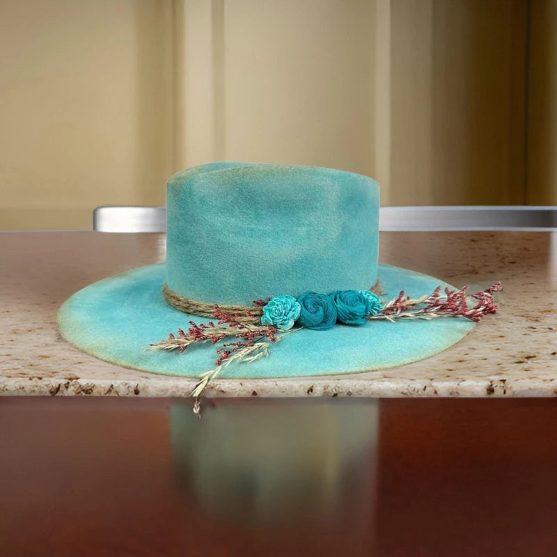 Wool Homburg Panama Hat – Unisex Western Photo Prop Headwear
