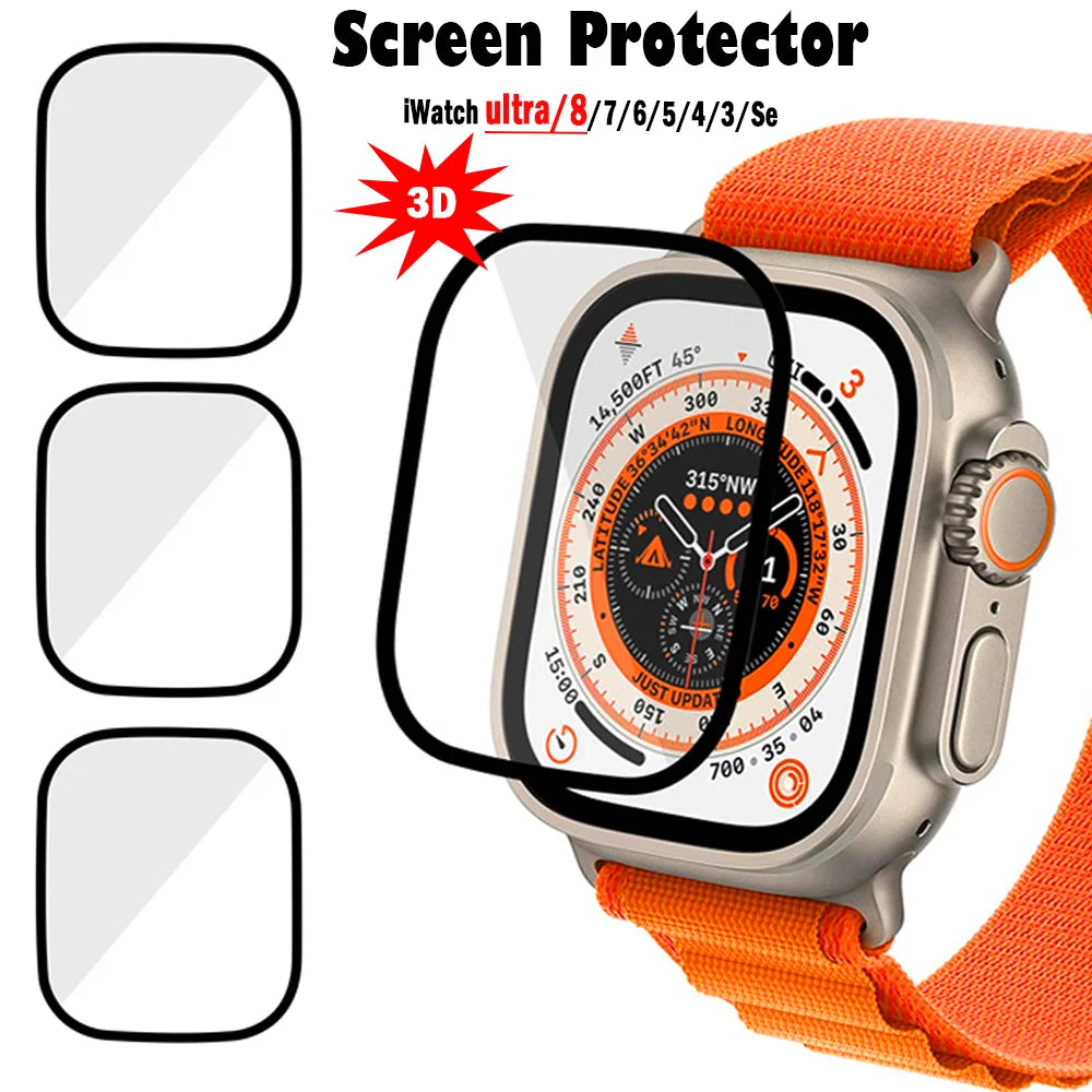 3D Screen Protector Film for Apple Watch Series 9–1, SE, Ultra 2