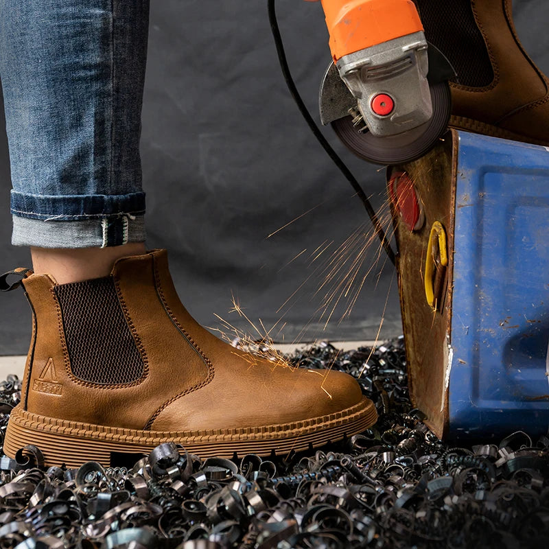 Cartmela 2023 Men’s Leather Safety Boots