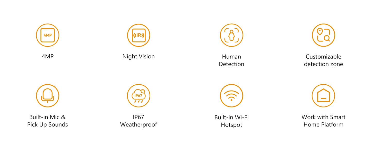4MP Outdoor WiFi Bullet Camera – Weatherproof & AI Detection
