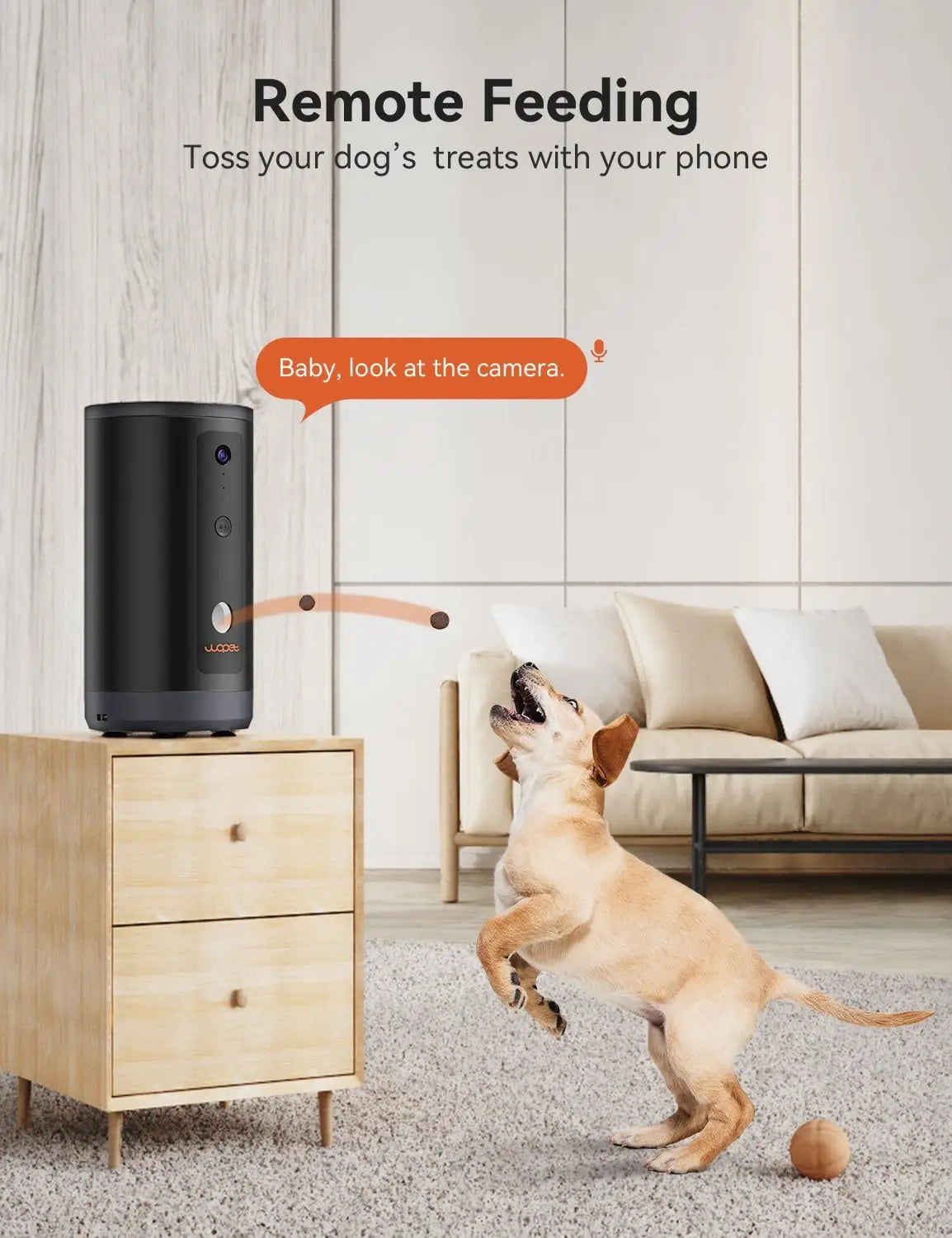Smart Pet Camera with Treat Dispenser for Dogs and Cats