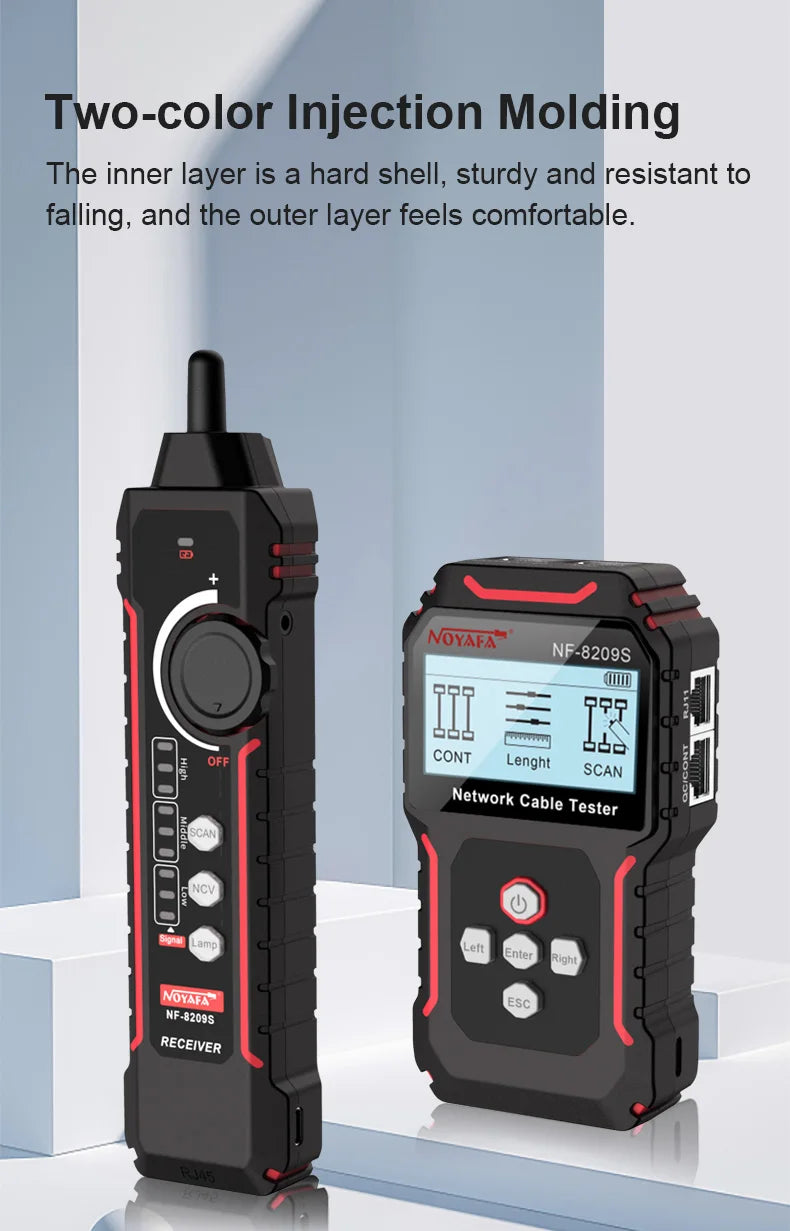 Network Cable Tracker & Tester – LCD Display, Wiremap, Length Tool