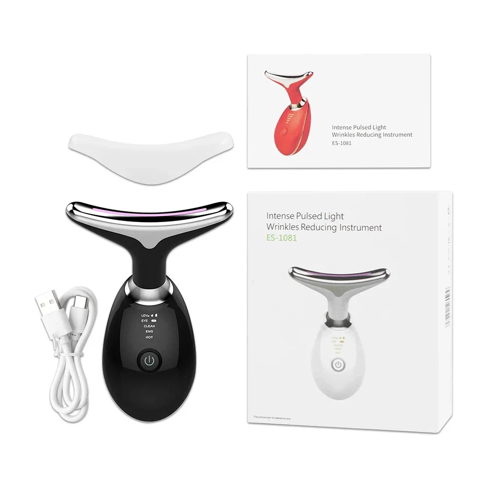EMS Face & Neck Lift Device – LED Therapy & Anti-Wrinkle Massager