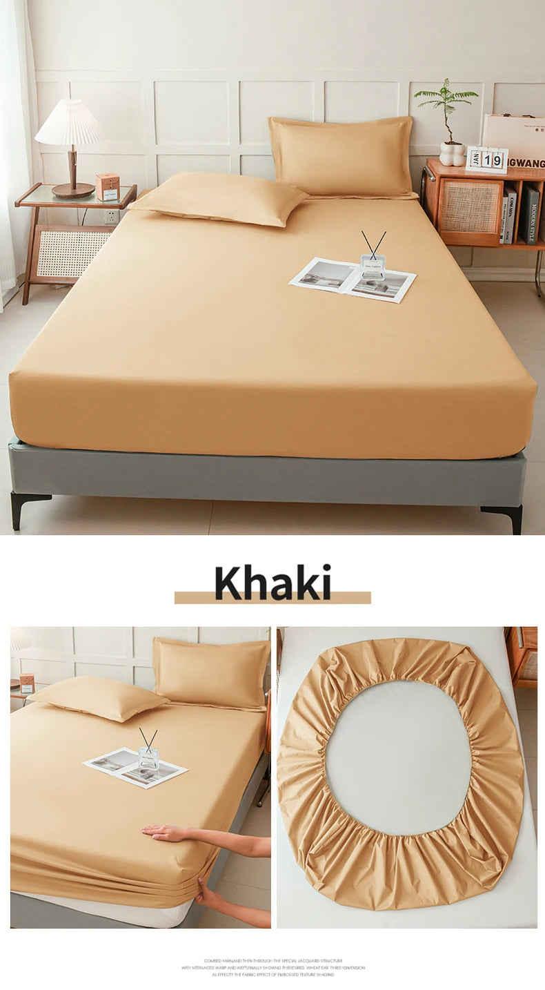 Waterproof Fitted Bed Sheet – 360° Elastic Mattress Protector
