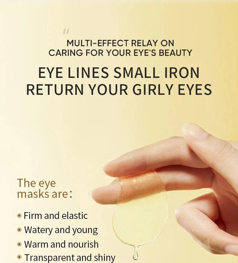 Avocado & Gold Eye Mask Patches – Anti-Wrinkle & Dark Circles