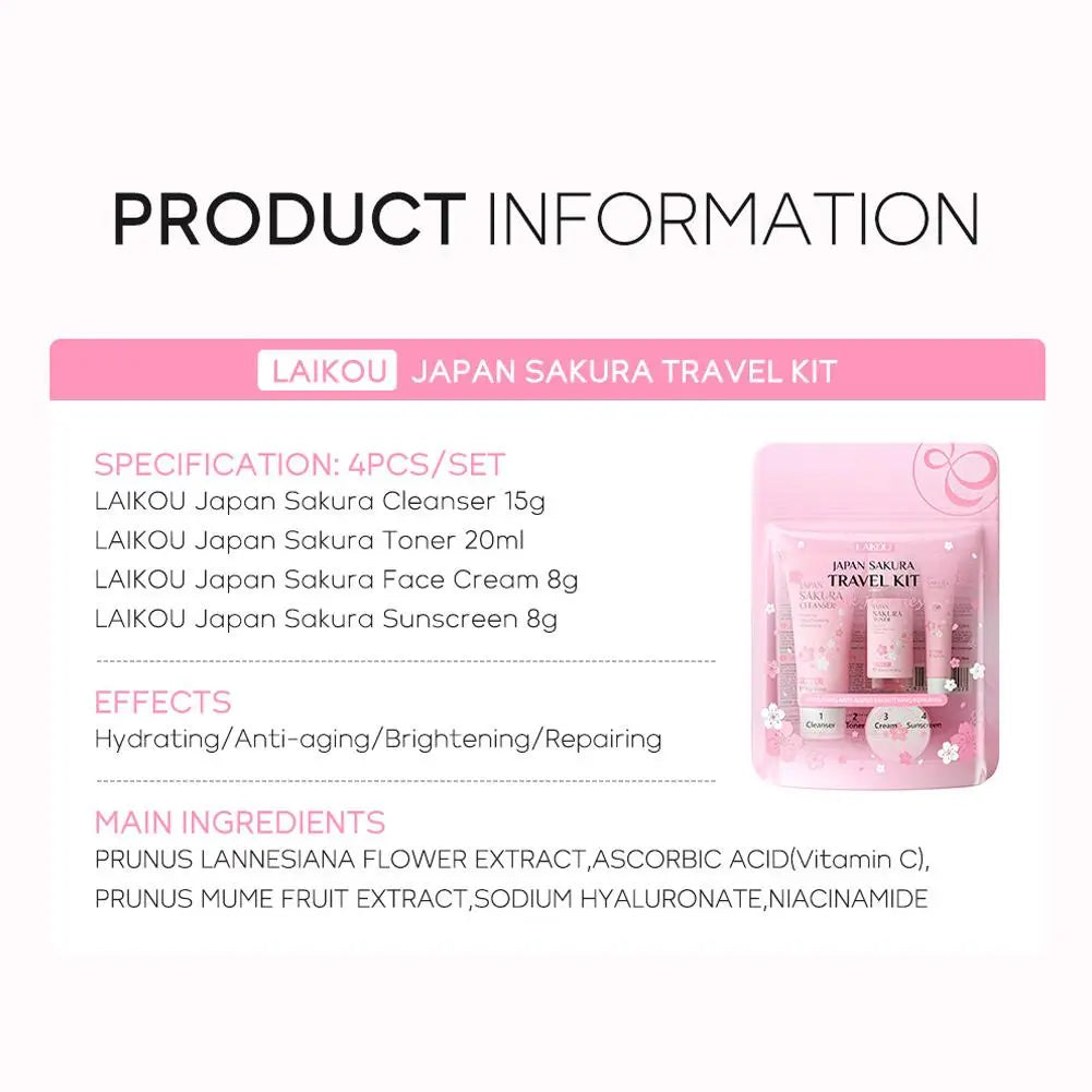 Skincare Set with Cleanser, Serum, Cream & Eye Care Kit