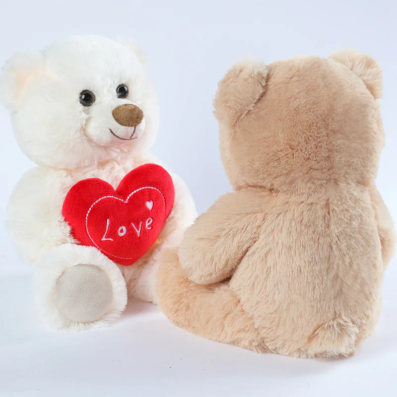 25CM Heart Bear & Dog Plush Toy – Valentine’s Gift