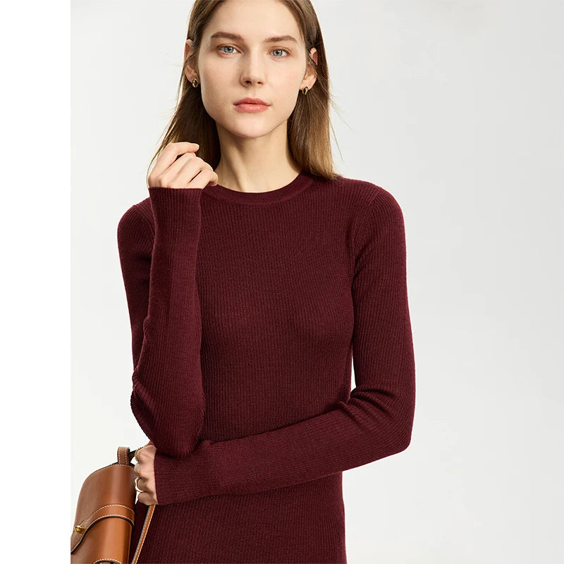 Women’s Slim Fit Turtleneck Sweater – Warm High Elastic Pullover